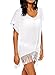 POSESHE Women's Swimwear Knitted Crochet Tunic Cover up/Beach Dress