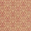 Renaissance Red on Gold Wallpaper - Dollhouse Miniature
