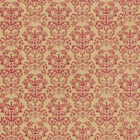 Dollhouse Wallpaper Renaissance Red on Gold