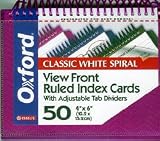 INDEX CARDS 4X6 SPIRAL W/ POLY