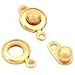 2 Gold Plated Ball & Socket Bracelet Necklace Snap Clasps