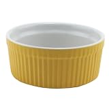 BIA Cordon Bleu 10-Ounce Individual Souffle, Set of 4, Two-Tone Citrus White by BIA Cordon Bleu