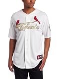 MLB St. Louis Cardinals Yadier Molina 4 Replica Jersey (White/Gold, Medium)