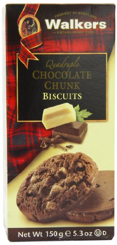Walkers Shortbread Qaudruple Chocolate Chunk Biscuits 150g, 4er Pack (4 x 150 g)