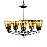 Kichler Lighting 66044 5-Light Seymour Art Glass Chandelier, Cashmere Finish