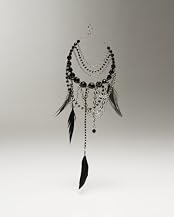 Feather Chain Hoop Earrings