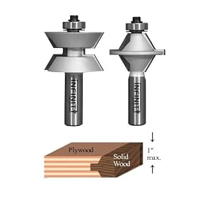 Click here to buy 61-506, 1 2 Shank T&G Edge Banding Router Bit Set by infinity Tools.