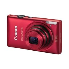 Canon IXUS 220 HS Digitalkamera (12 Megapixel, 5-fach opt. Zoom, 6,9 cm (2,7 Zoll) Display, Full HD, bildstabilisiert) rot