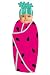 Sozo Juicy Fruit Babies Swaddle 2-pc set - Pink