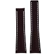 22 millimeter Leather Watch Strap for 18 millimeter Deployment Buckle Dark Brown Tech Swiss