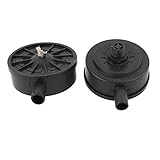 uxcell 空気圧縮機　エアコンプレッサ　フィルタ消音器　1/2"PTオスねじ　ブラック　2個