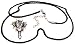 Cool Solid Pewter Dragon Head Pendant / Cord Necklace