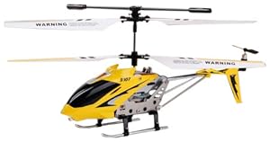Syma S107 3 Channel Infrared Controlled Helicopter with Gyroscopic Stability Control - Yellow