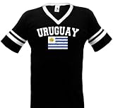 Uruguay Flag International Soccer Ringer T-shirt, Uruguayan Soccer Mens Ringer T-shirt
