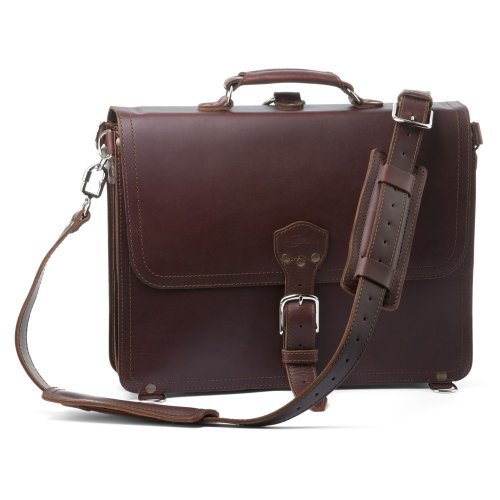 Saddleback Leather Thin Briefcase Large, Chestnut