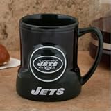 New York Jets 20 Ounce Game Time Sculpted Logo Relief Coffee Mug