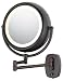 Tools & Hardware : Lighted Wall Mounted 5X to 1X Mirror in Bronze