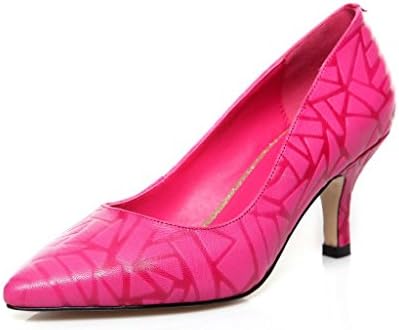 Dance&Style Women's Zrocadle Solid Color Pointed Toe Pumps Red 5 Us