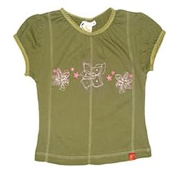 Le Fromage et L'Orange - Puff Sleeve Tee (Pine), 3T