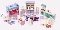 Le Toy Van Dolls House Wooden Accessory set - Starter Furniture