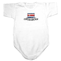 Baby Bodysuit White " Property Of Costa Rican Nation / Flag Transfer " Costa Rica Country 18 - 24 Months