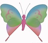 13 Pink Rainbow Butterfly nylon hanging ceiling wall baby nursery room wedding decor