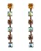 Earrings - E63 - Gold Tone Drop - Swarovski (tm) Crystals ~ Topaz Mix