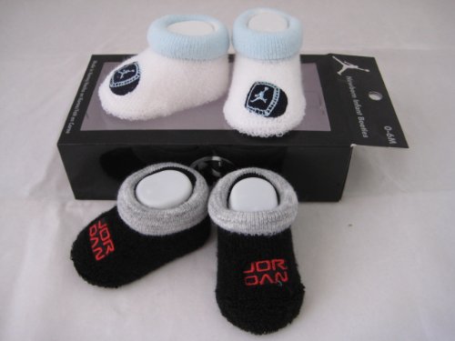 Nike Jordan New Born Infant Baby Two Pairs Booties 0-6 Months 1 Set New