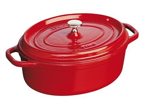 Staub 7 Quart Oval Cocotte, Cherry