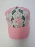 Reebok KANSAS CITY CHIEFS Argyle NFL Trucker Baseball Hat Cap - PINK