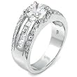Sterling Silver Cubic Zirconia CZ Man Ring - size 10