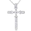 1/5ctw Diamond Cross in 14k White Gold (GH/I1)