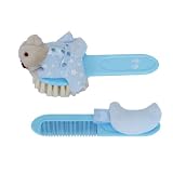 Tuc Tuc Blue Baby Hair Brush and Comb Set. Moons & Stars Collection.