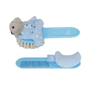 Tuc Tuc Pink Baby Hair Brush and Comb Set. Moons & Stars Collection.