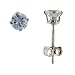 Sterling Silver 3 mm (0.10 Carat Size each) Brilliant Cut Cubic Zirconia Stud Earrings