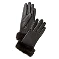 Mossimo&reg; Leather Gloves with Fur - Black