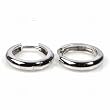 Sterling Silver Huggie Hoop Earrings - Size: 3mm x 14mm Sterling Silver Huggie Hoop Earrings - Size: 3mm x 14mm