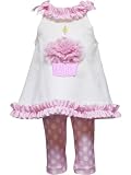 Rare Editions Girls 2-6X Birthday Legging Set, Pink/White, 4T
