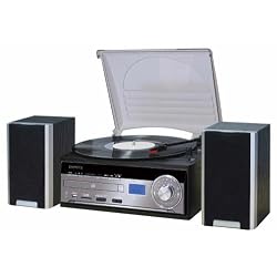 EXEMODE SD/CD/レコードオーディオシステム 木製スピーカー採用 ER-260