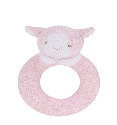 Angel Dear Ring Rattle, Pink Lamb