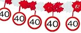 40 - Geburtstag Girlande Verkehrsschild - Folat