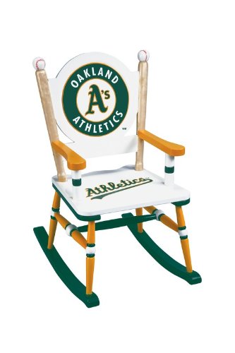 Oakland Athletics Mlb Wooden Rocking Chair
