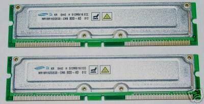 Dell Dimension 8250 8200 1GB RDRAM Rambus PC800 40ns
