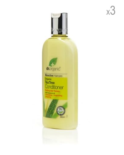 Dr Organic Set 3 Pezzi Balsamo Capelli Organic Tea Tree 265 ml cad.