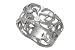 Jewelry : 14K White Gold Hand-Crafted Matte-Finish Designer Ring, Enhanced with Bezel Set Diamonds.