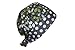 Surgical Scrub Hat Cap Green Grey White Dots Pixie