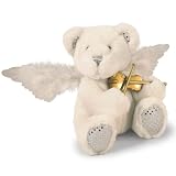 Harmony- Animated Plush Singing White Christmas Holiday Teddy Bear With Color Changing Fiber Optic Wings And Violin Animation Plays Silent Night