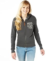 Angel Zip Through Hooded Sweat Top