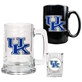 Kentucky Wildcats 15oz Tankard, 15oz Ceramic Mug & 2oz Shot Glass Set - Primary Logo NCAA College Athletics