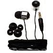 Nemo Digital NF65541-CBK Crystal Stud Earbud (Black with Black Wires)